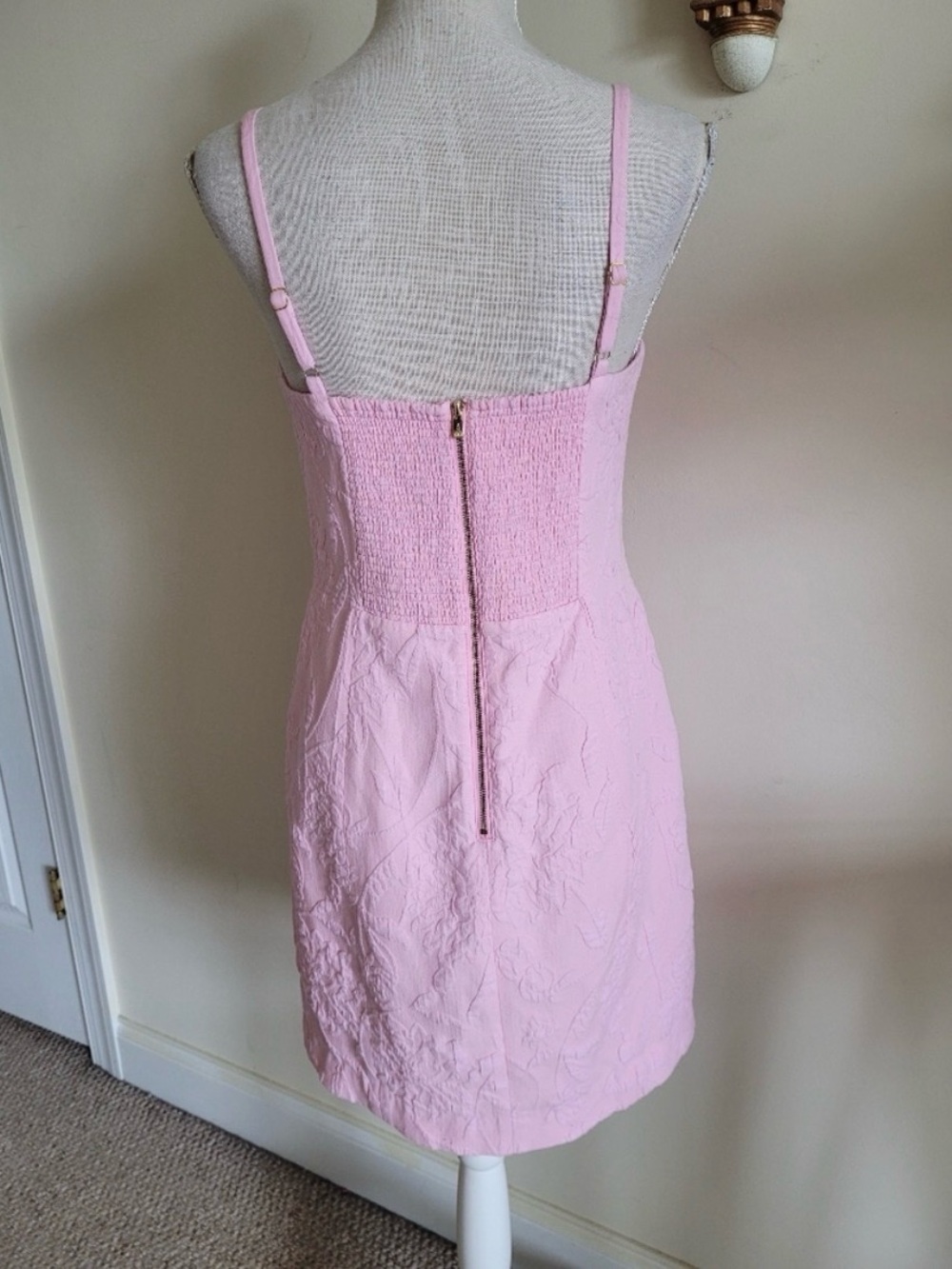 🌸Lilly Pulitzer Light Pink Bow-Front Spaghetti Strap Mini Dress - Picture 5 of 6